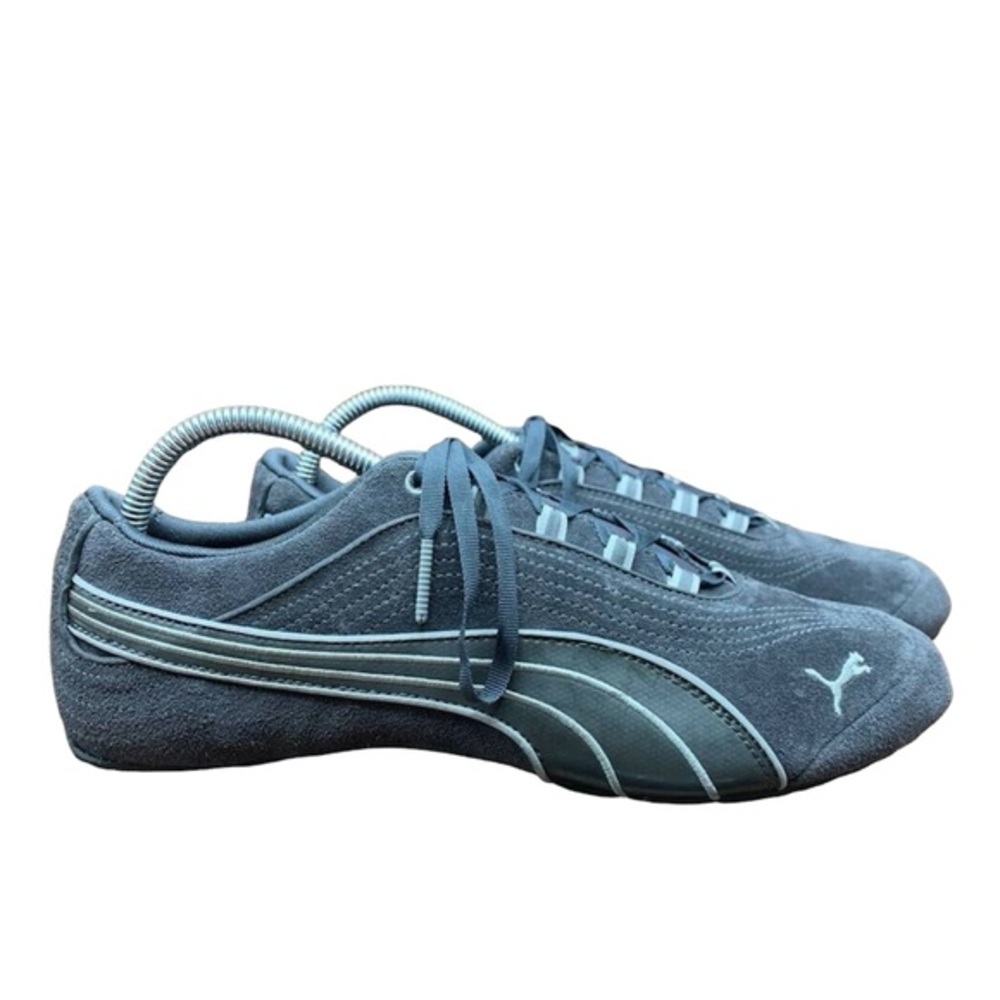 Puma Women’s Soleil Running Shoes size 8, gray suede and white